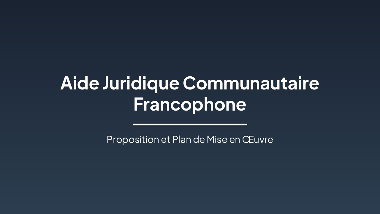 Aide Juridique Francophone pour Nouveaux Arrivants