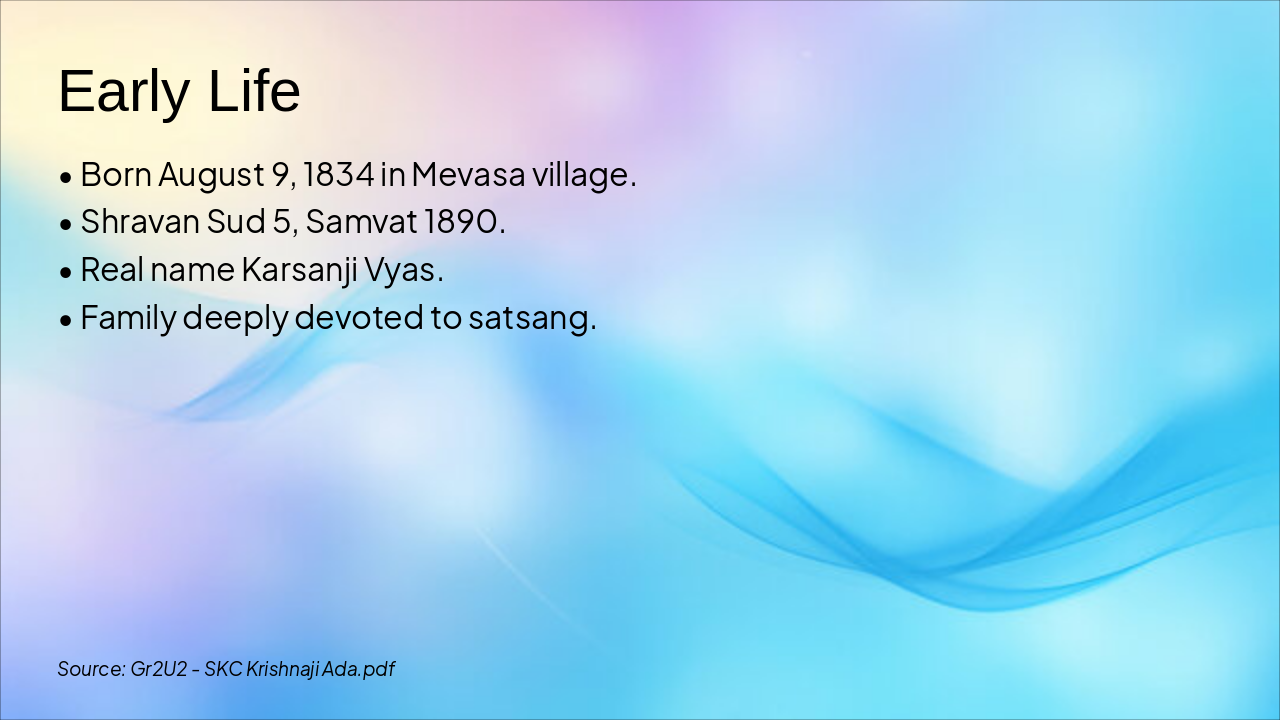 Slide 3 - Early Life