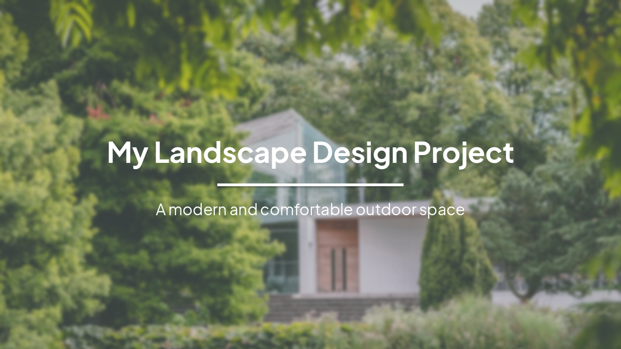 Cozy Modern Landscape Design Project | Karaf.ai