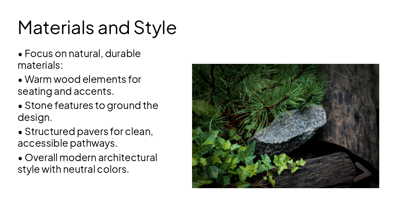 Slide 6 - Materials and Style