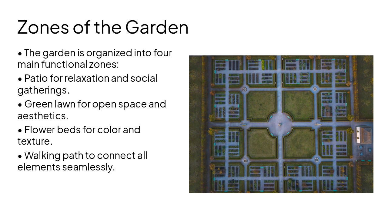 Slide 3 - Zones of the Garden