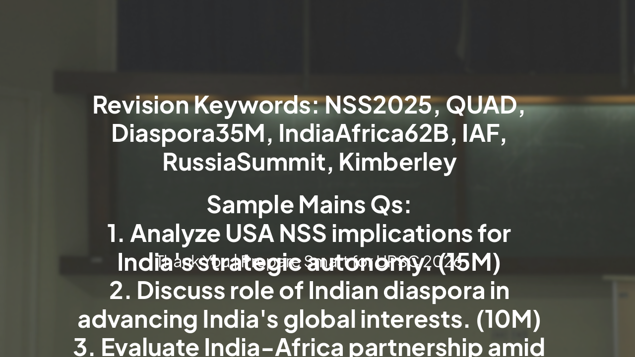 Slide 21 - Key Takeaways & Revision