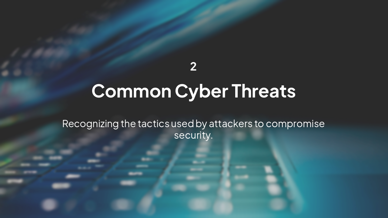 Slide 5 - Section 2: Cyber Threats
