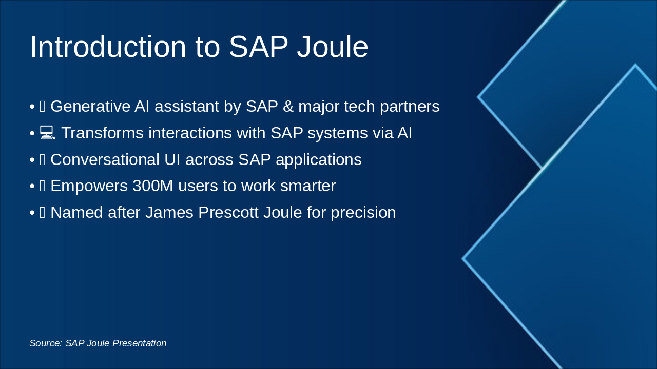 Slide 2 - Introduction to SAP Joule