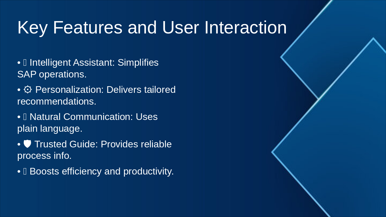Slide 3 - Key Features and User Interaction