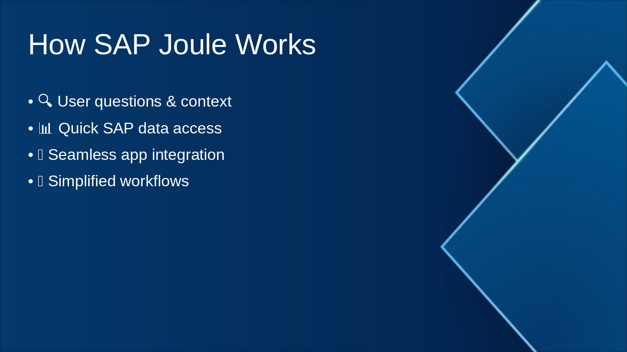 Slide 4 - How SAP Joule Works
