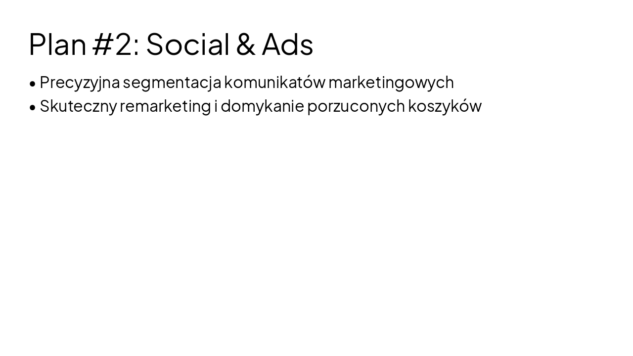 Slide 8 - Plan #2: Social & Ads