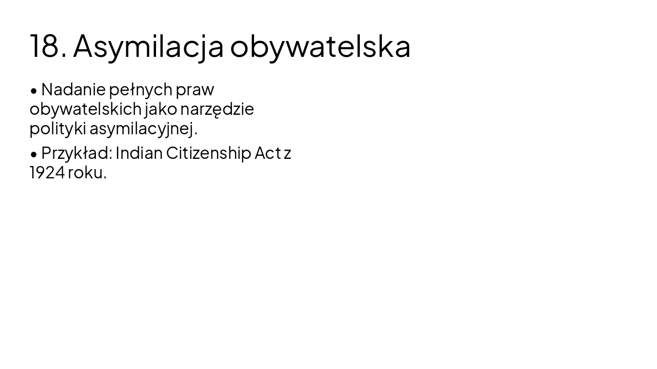 Slide 19 - 18. Asymilacja obywatelska