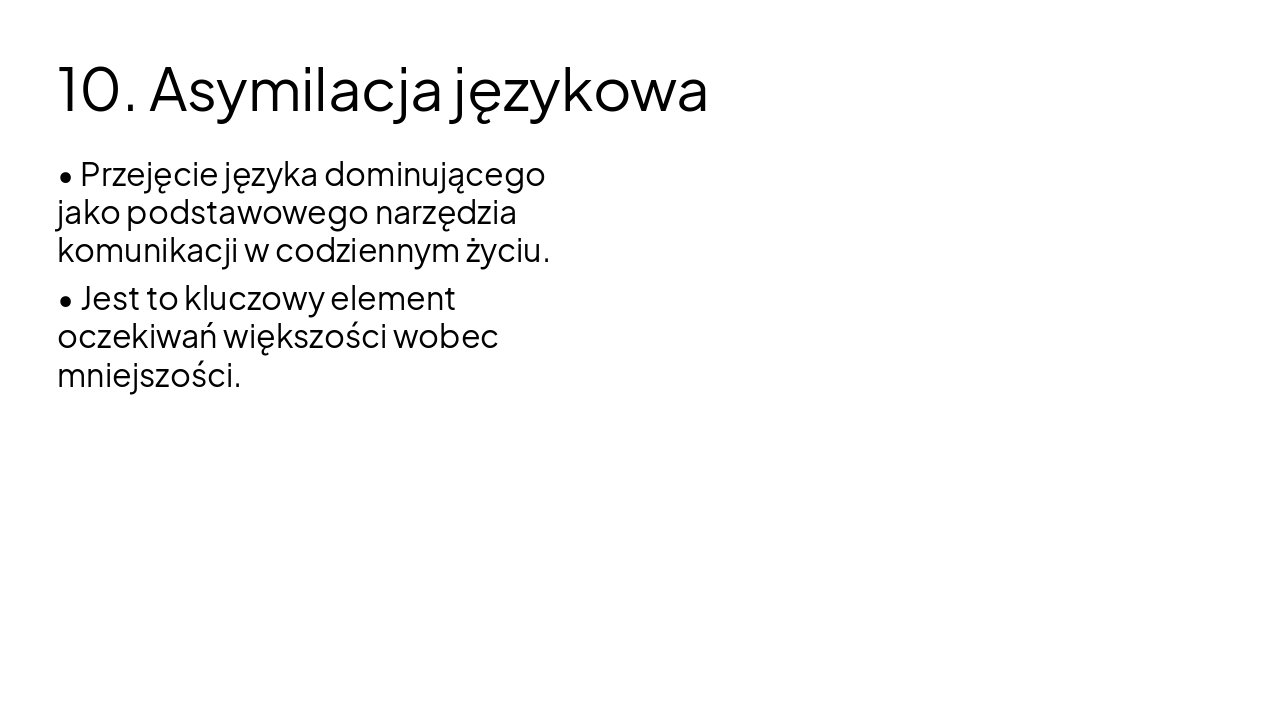 Slide 11 - 10. Asymilacja językowa