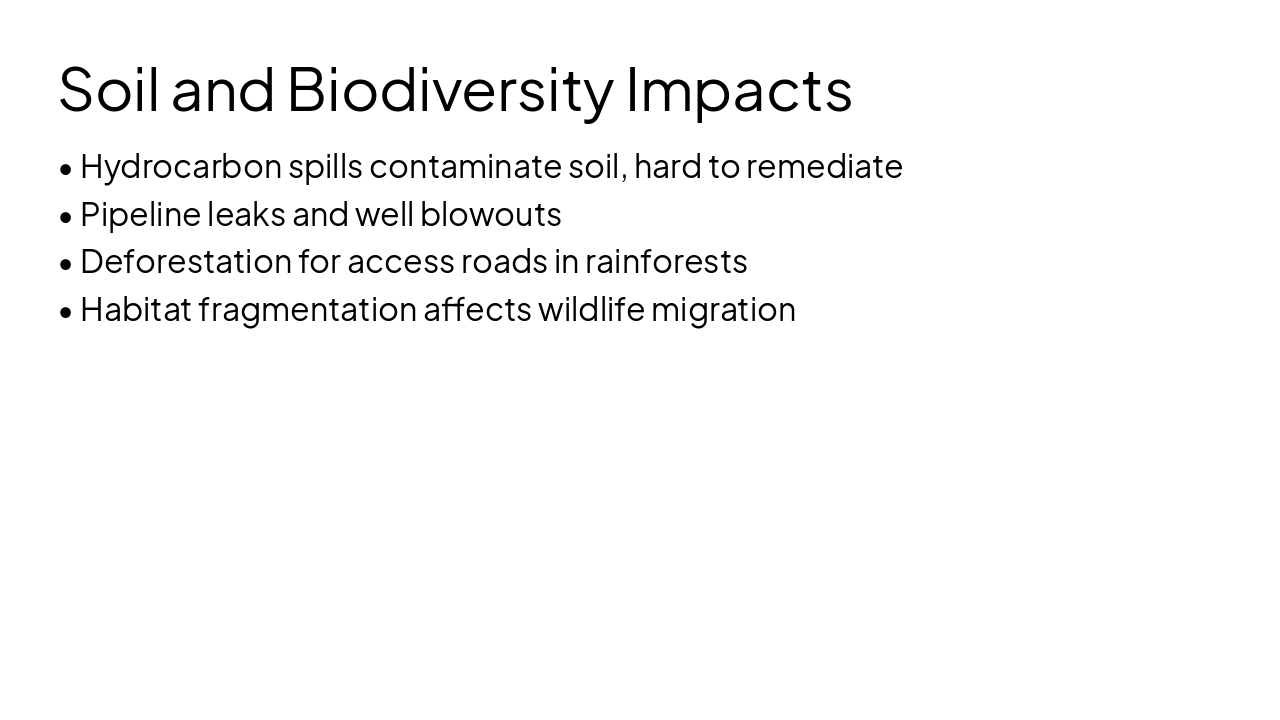 Slide 10 - Soil and Biodiversity Impacts