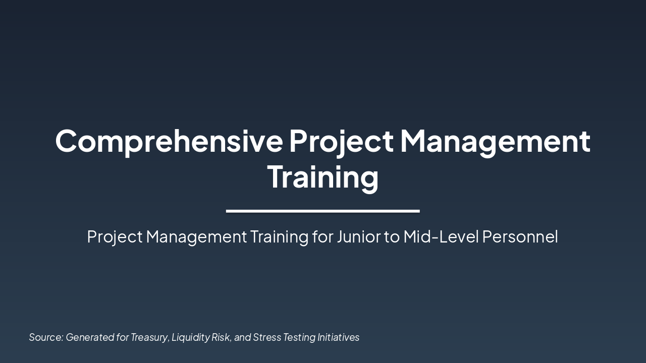 PM Essentials: Treasury & Liquidity Risk Projects