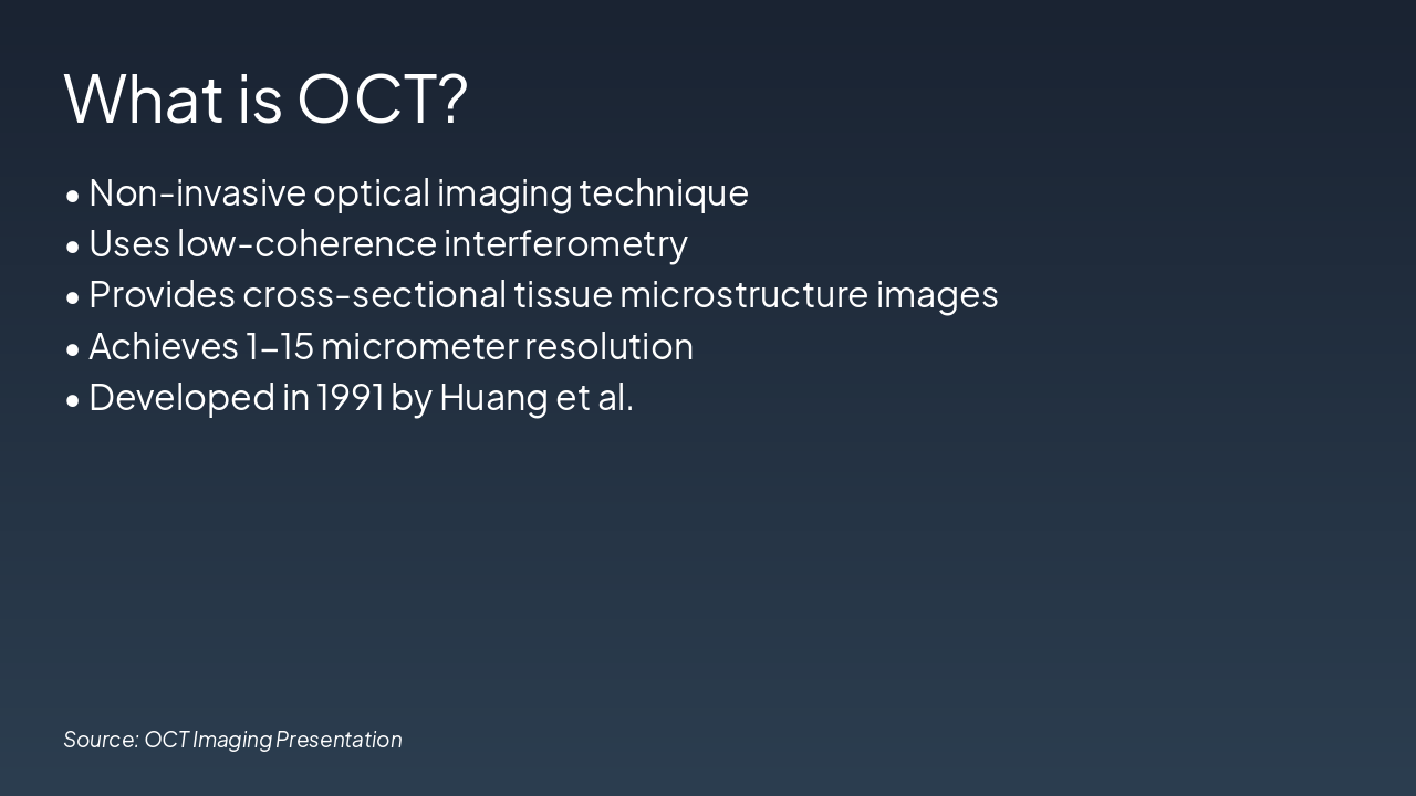 Slide 3 - What is OCT?