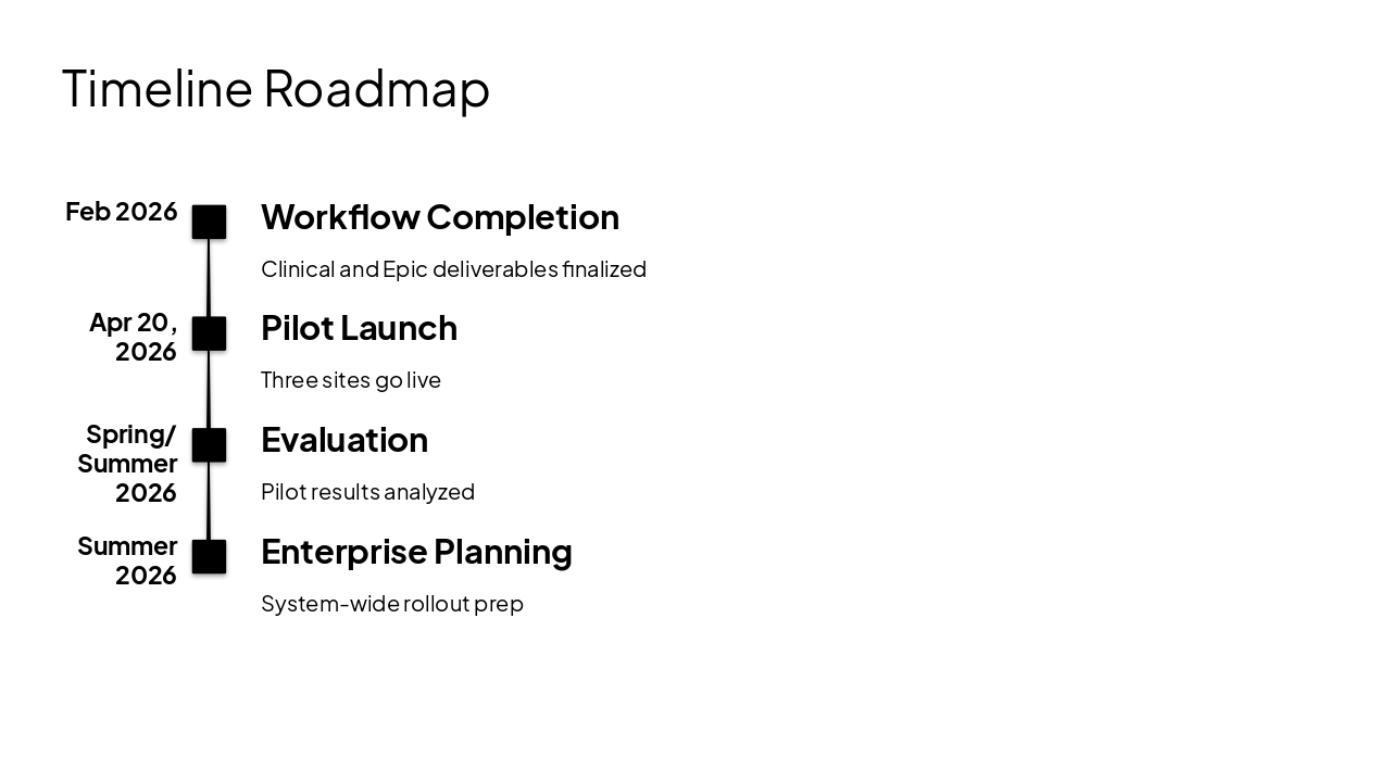 Slide 13 - Timeline Roadmap