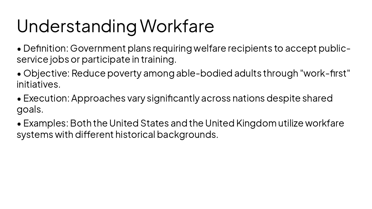 Slide 7 - Understanding Workfare