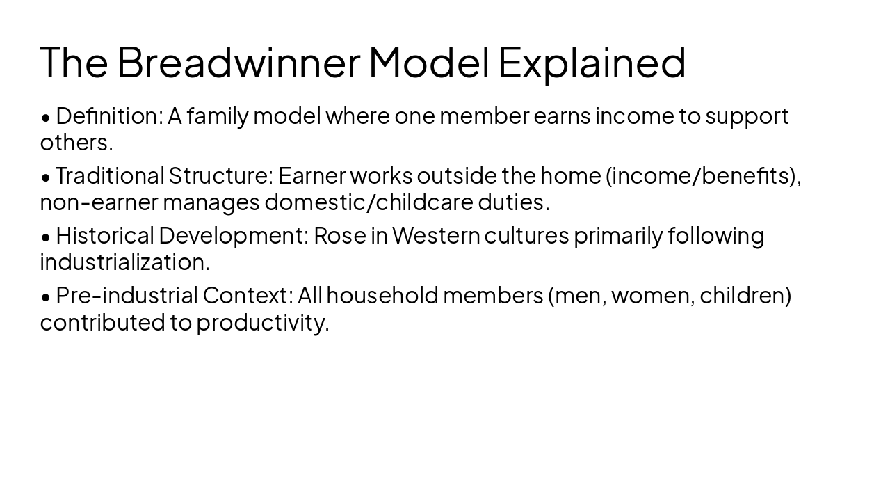 Slide 4 - The Breadwinner Model Explained