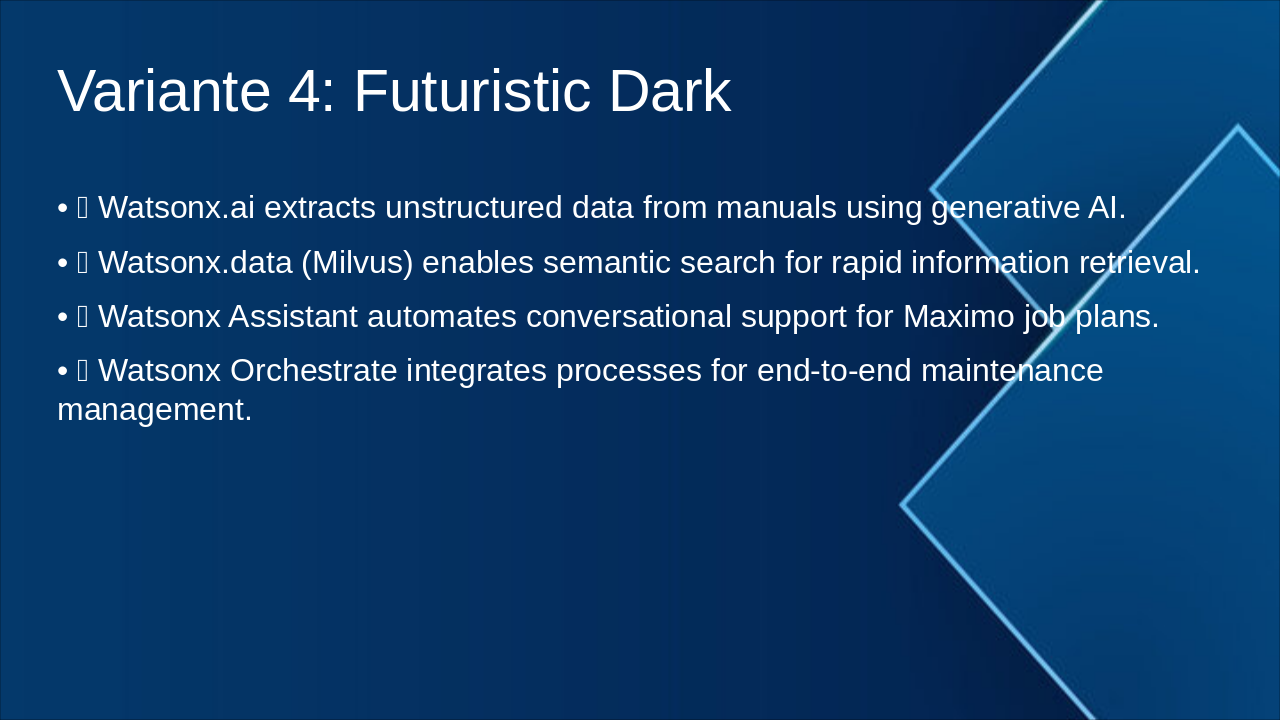 Slide 4 - Variante 4: Futuristic Dark