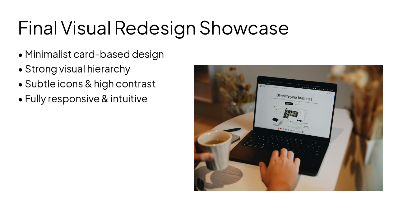 Slide 12 - Final Visual Redesign Showcase