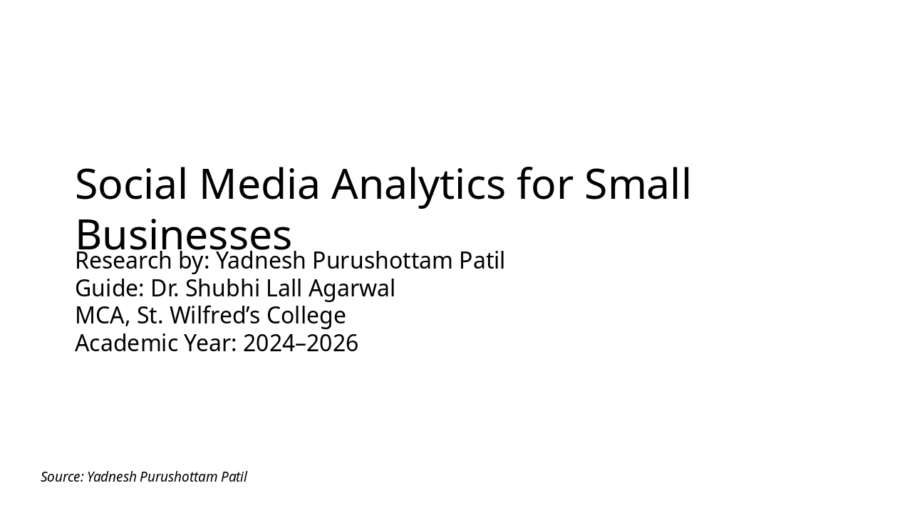 Slide 1 - Social Media Analytics for Small Businesses