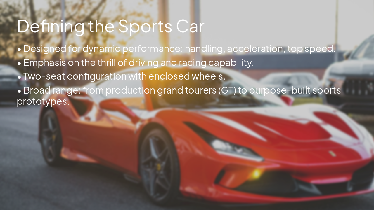 Slide 3 - Defining the Sports Car