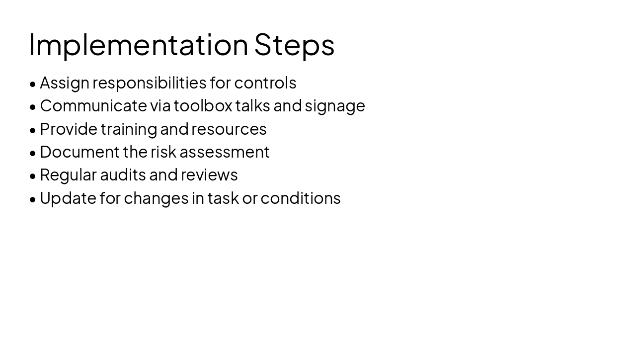 Slide 11 - Implementation Steps