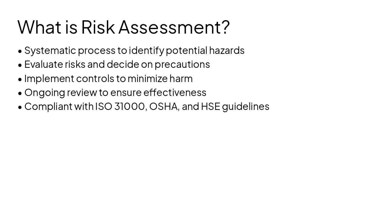 Slide 3 - What is Risk Assessment?