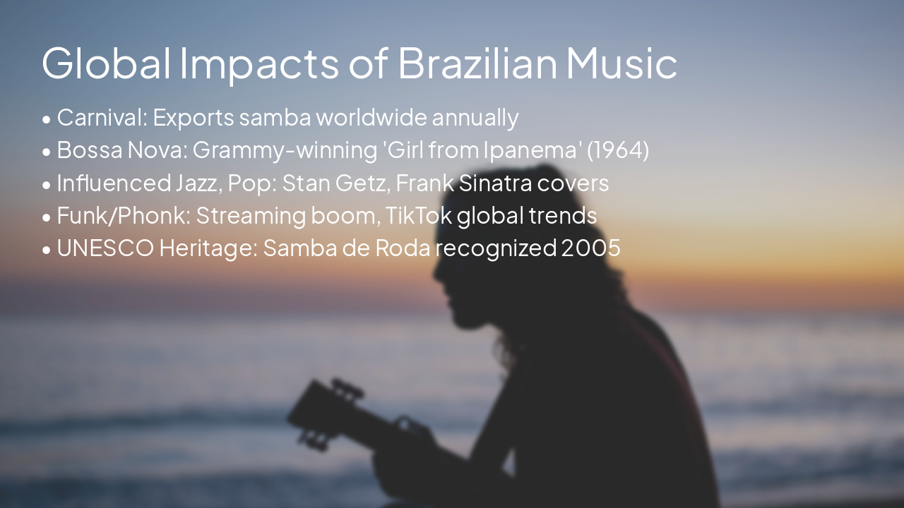Slide 8 - Global Impacts of Brazilian Music