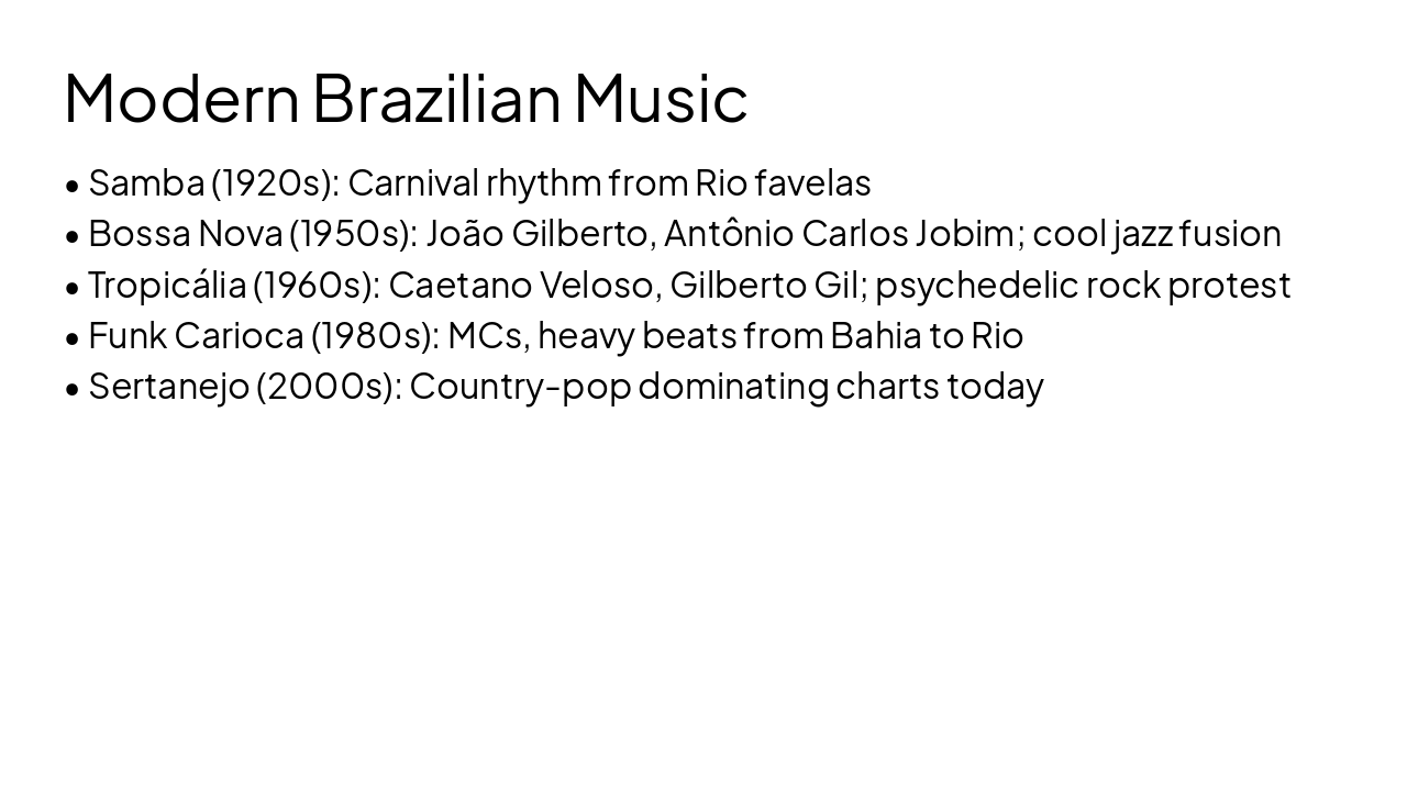 Slide 3 - Modern Brazilian Music