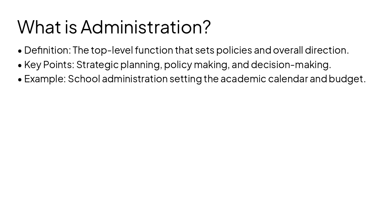Slide 6 - What is Administration?