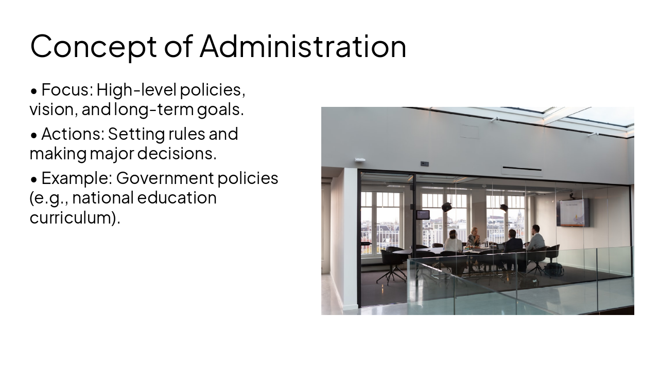 Slide 7 - Concept of Administration