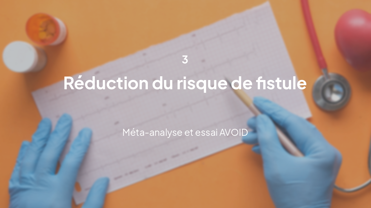 Slide 8 - Réduction du risque de fistule