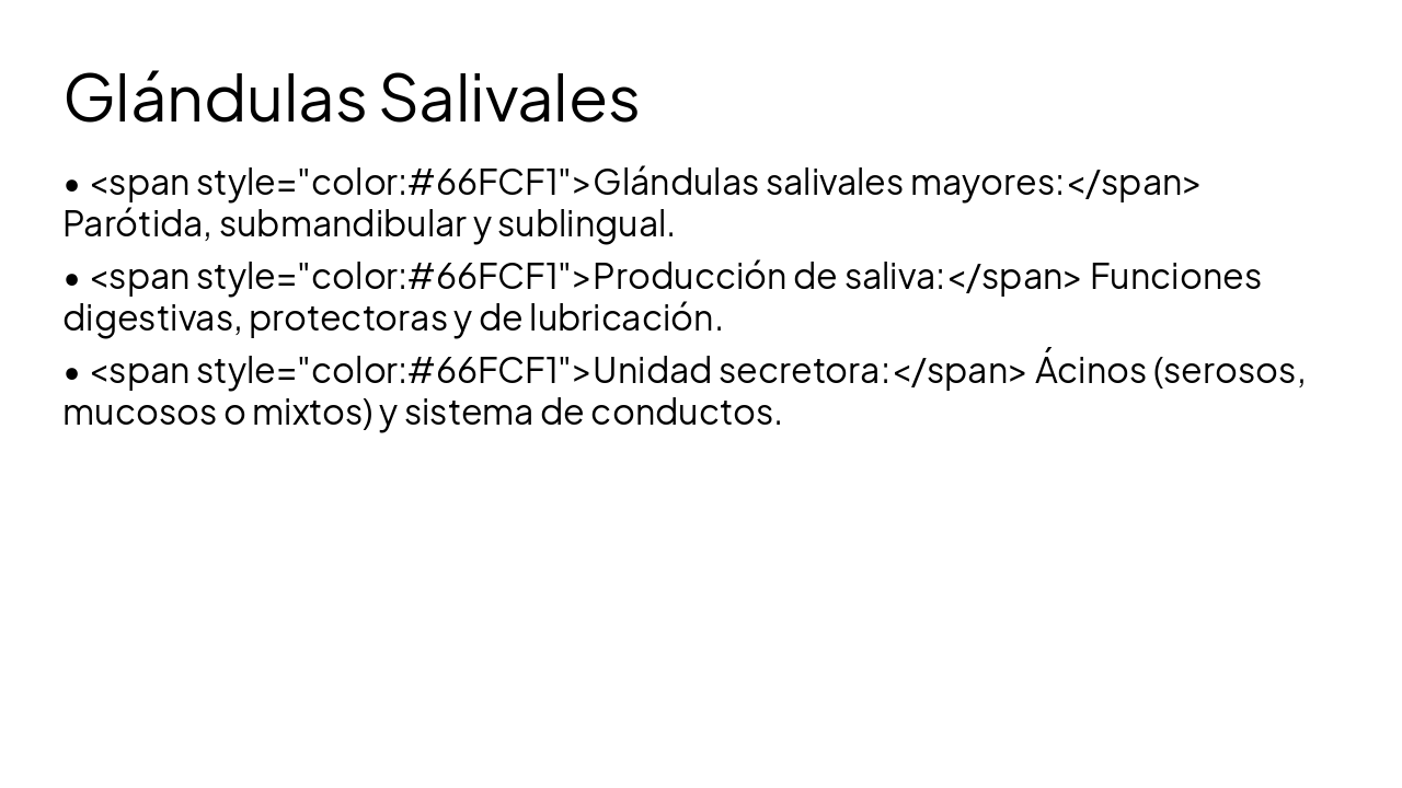 Slide 4 - Glándulas Salivales