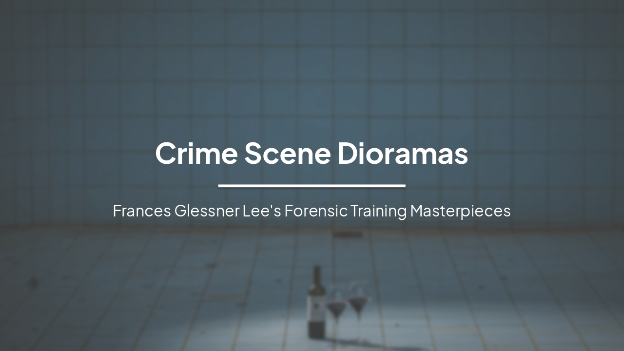 Crime Scene Dioramas: Frances Glessner Lee's Forensic Training Masterpieces