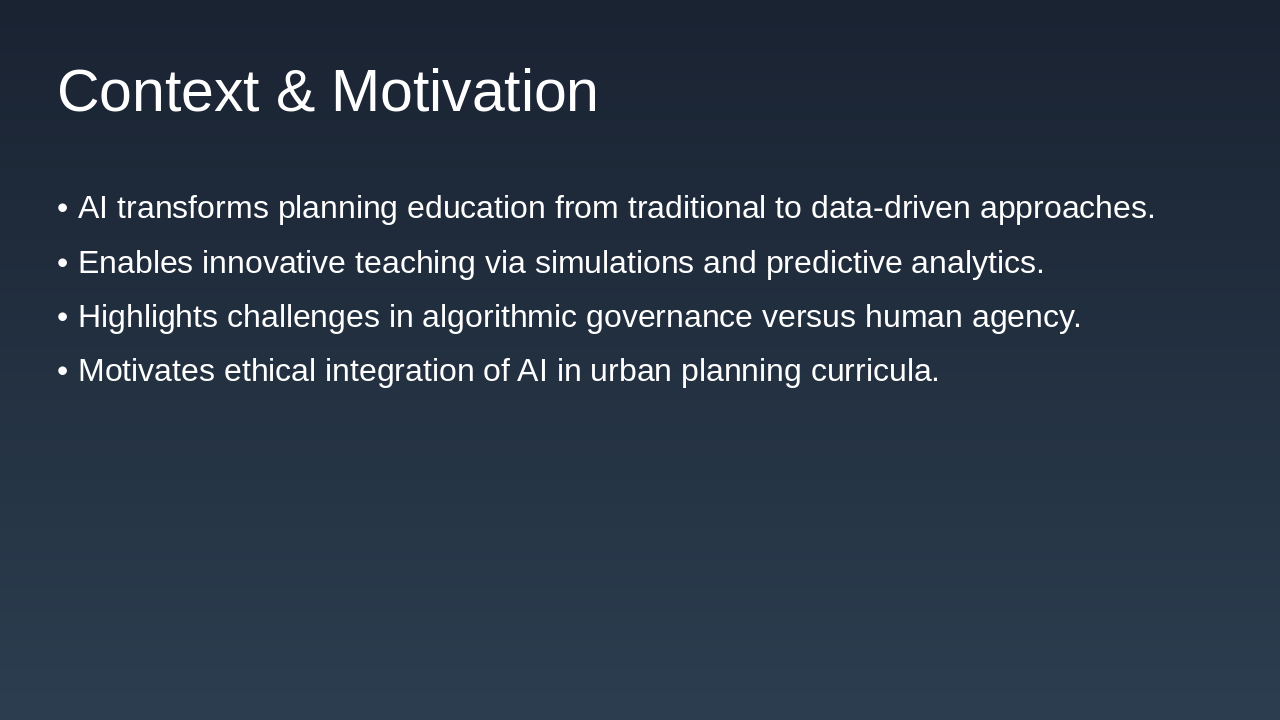 Slide 2 - Context & Motivation