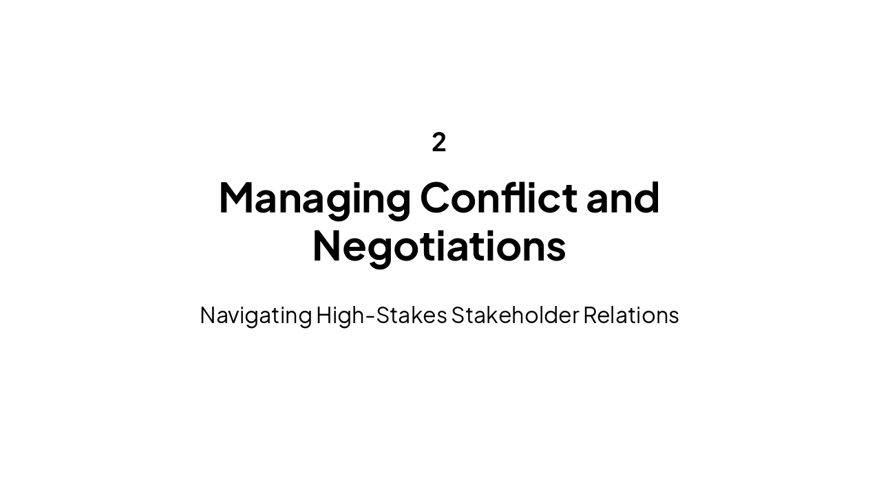 Slide 5 - Conflict and Negotiation