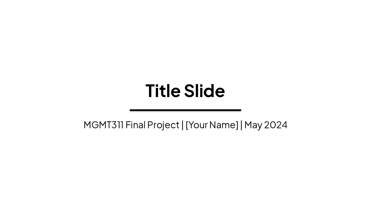 Slide 1 - Title Slide