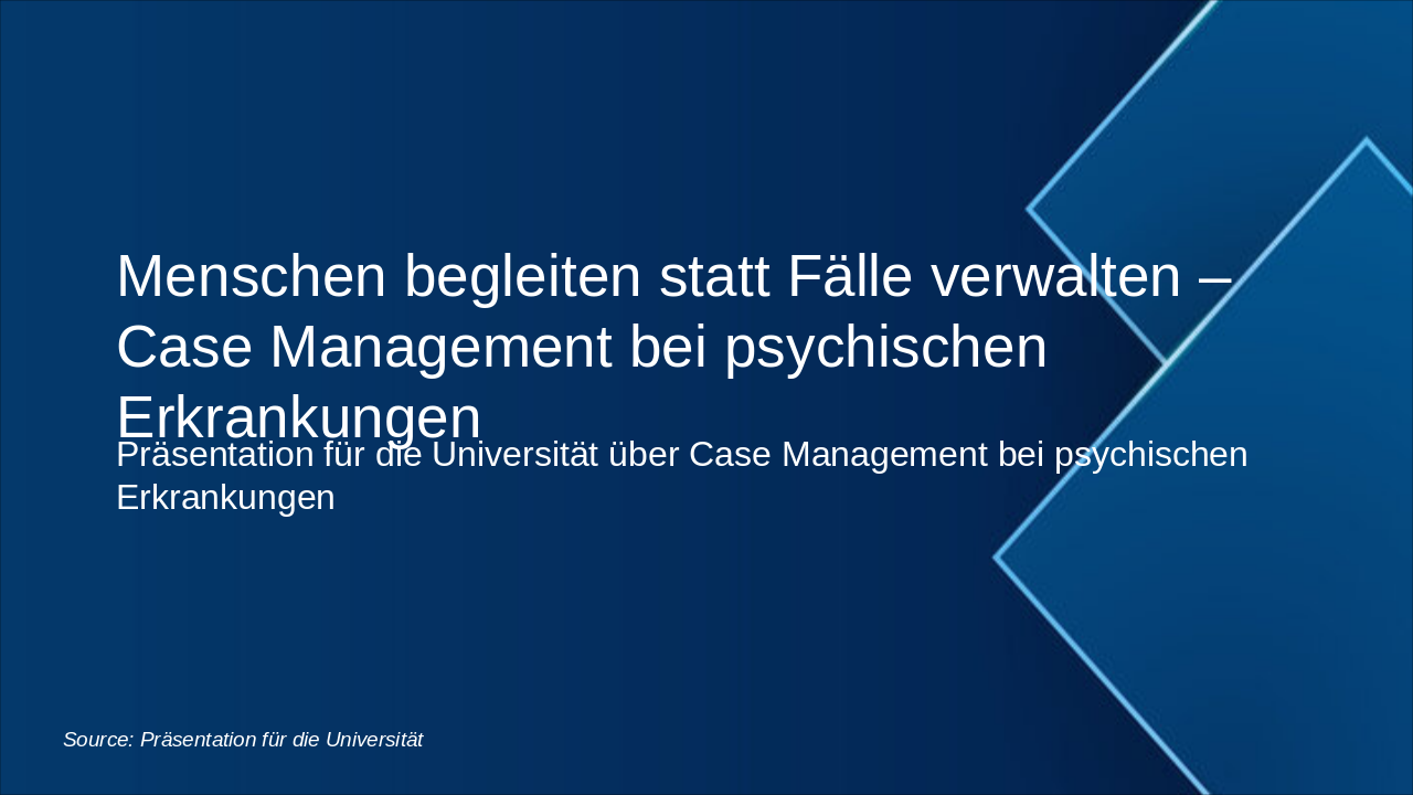 Case Management for Mental Health
