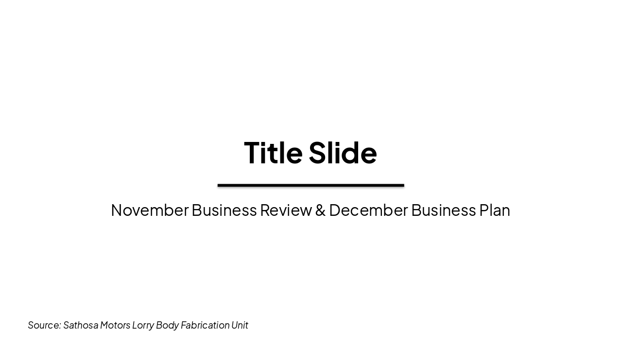 Lorry Fab Unit: Nov Review & Dec Plan (36 chars)