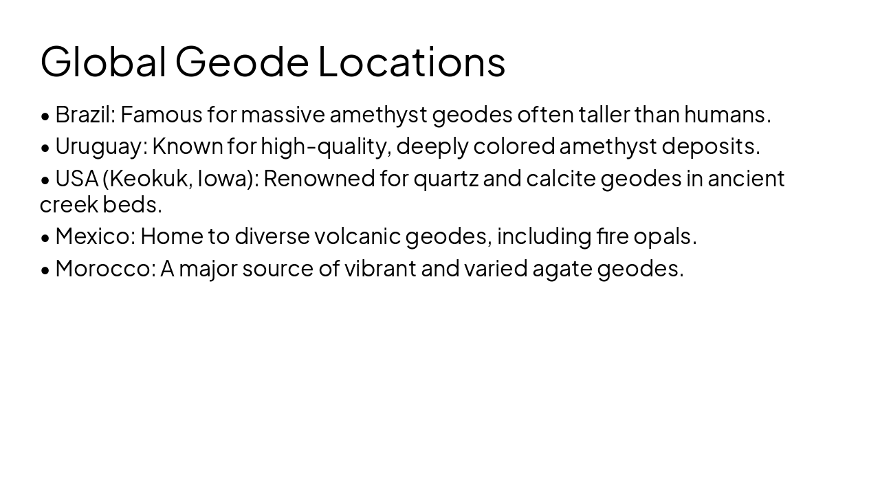 Slide 8 - Global Geode Locations