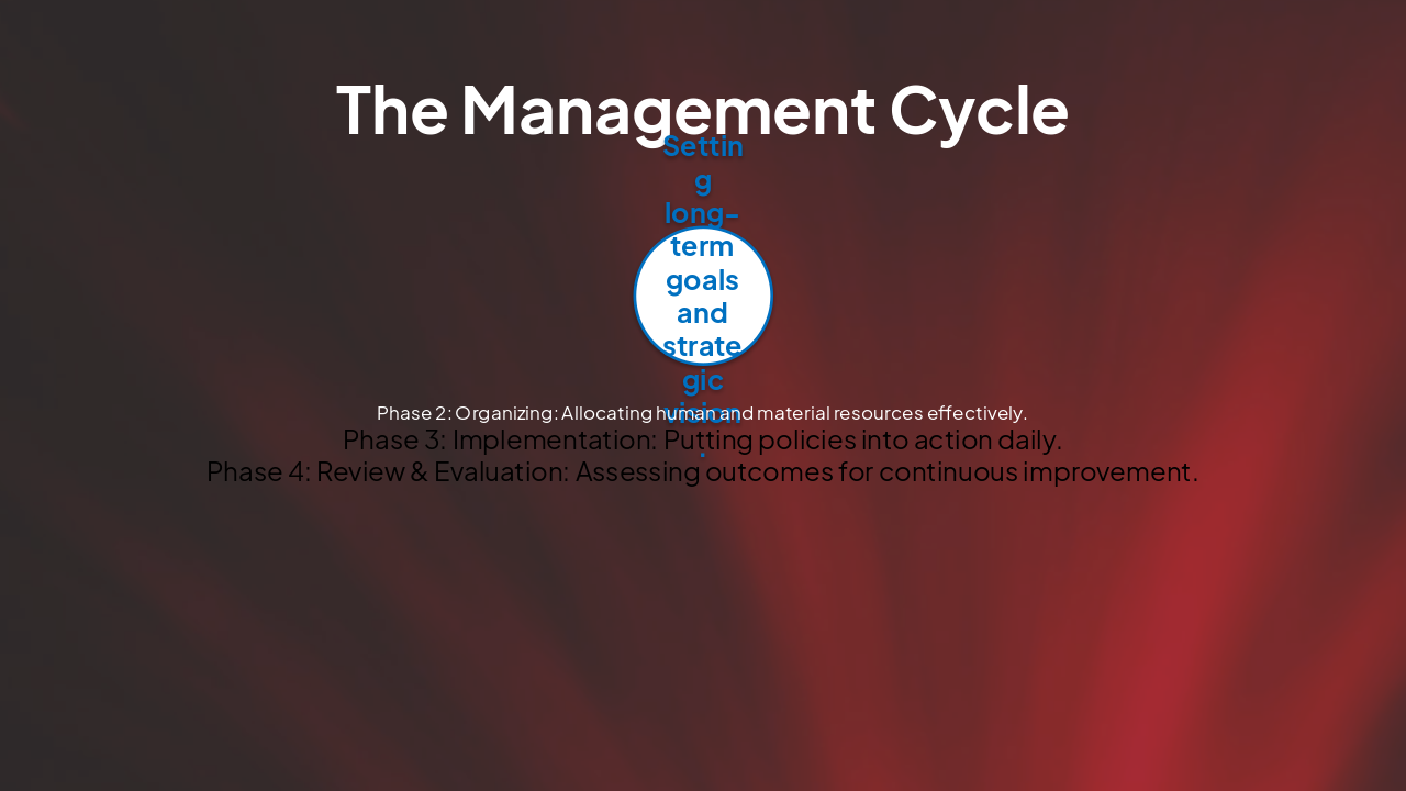 Slide 10 - The Management Cycle