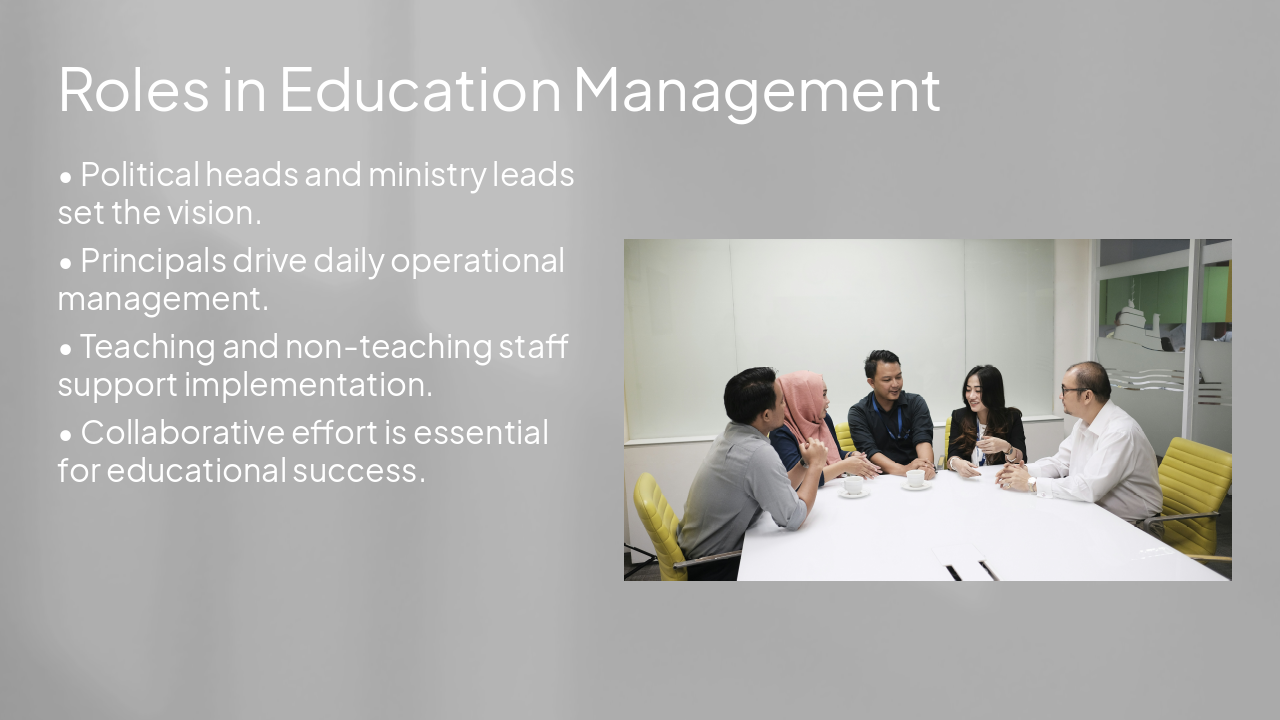 Slide 8 - Roles in Education Management