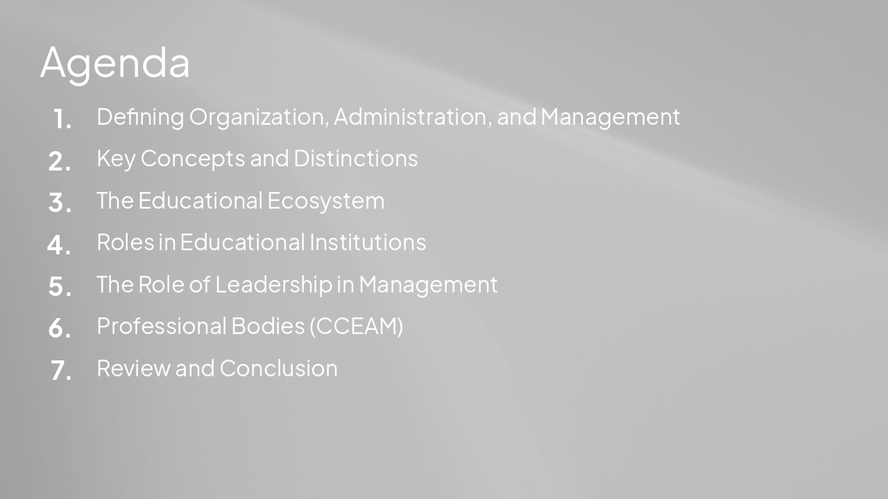Slide 2 - Agenda