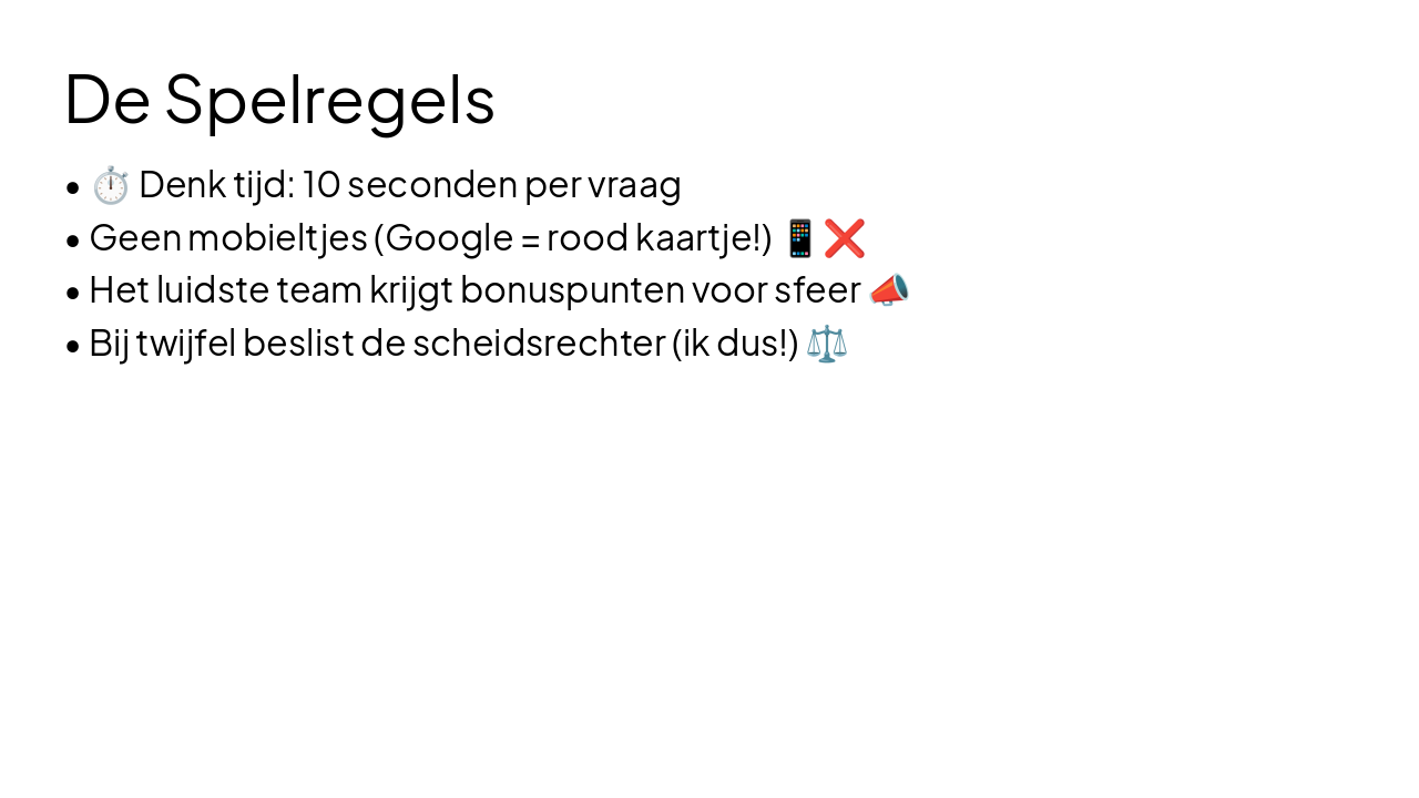 Slide 3 - De Spelregels