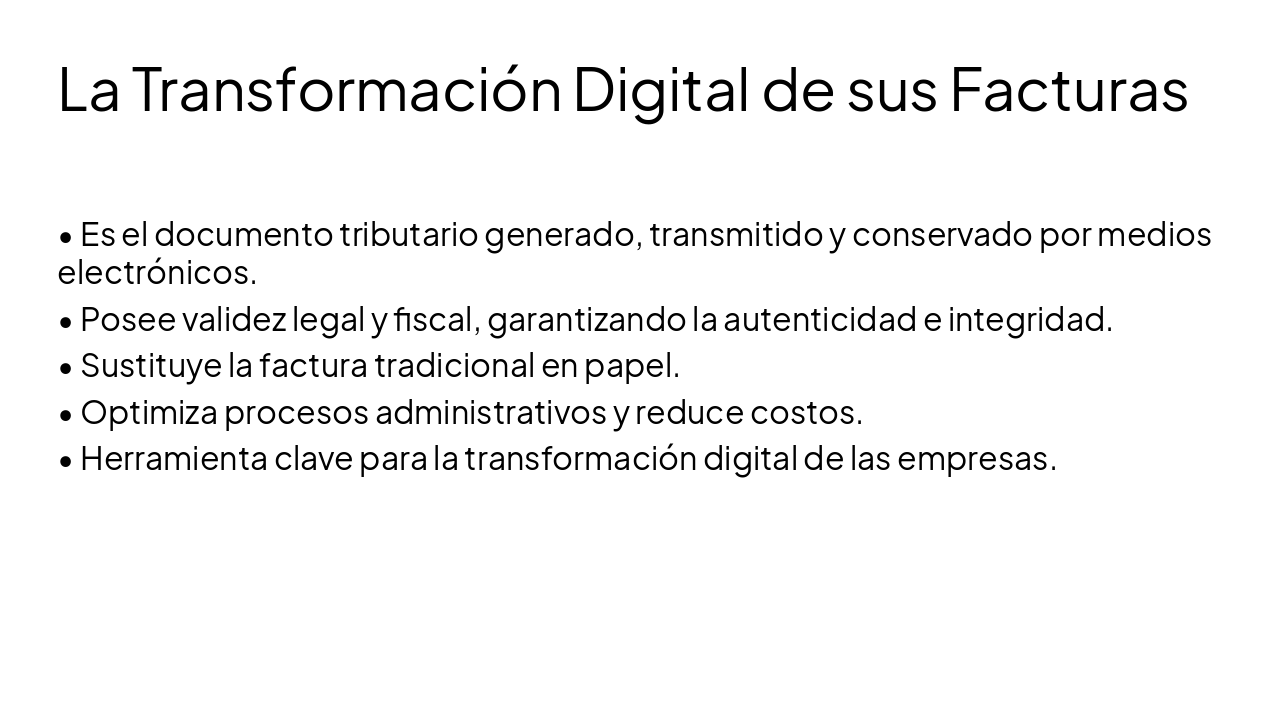 Slide 4 - La Transformación Digital de sus Facturas