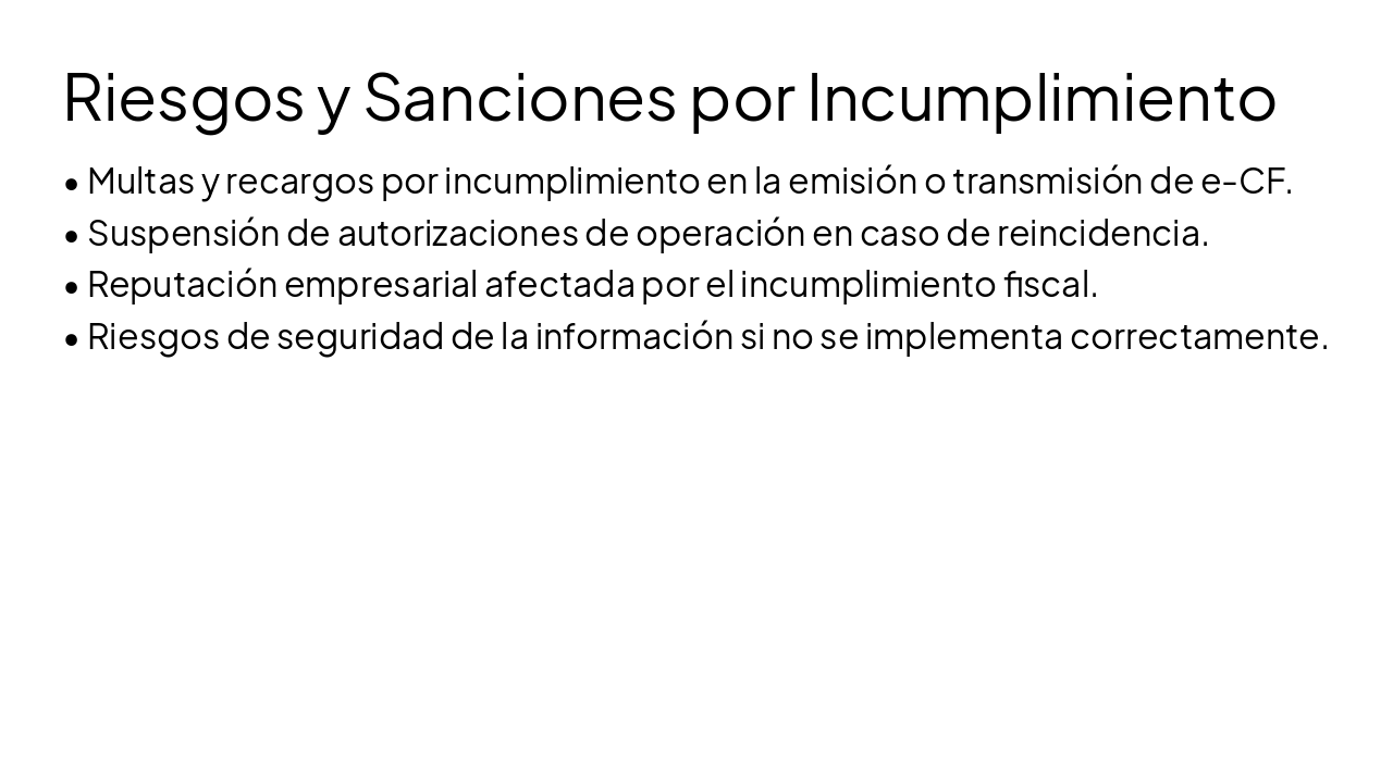 Slide 12 - Riesgos y Sanciones por Incumplimiento