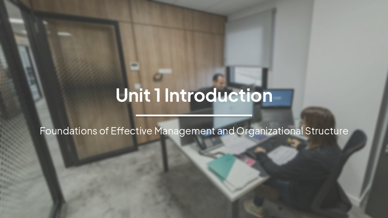 Slide 1 - Unit 1 Introduction