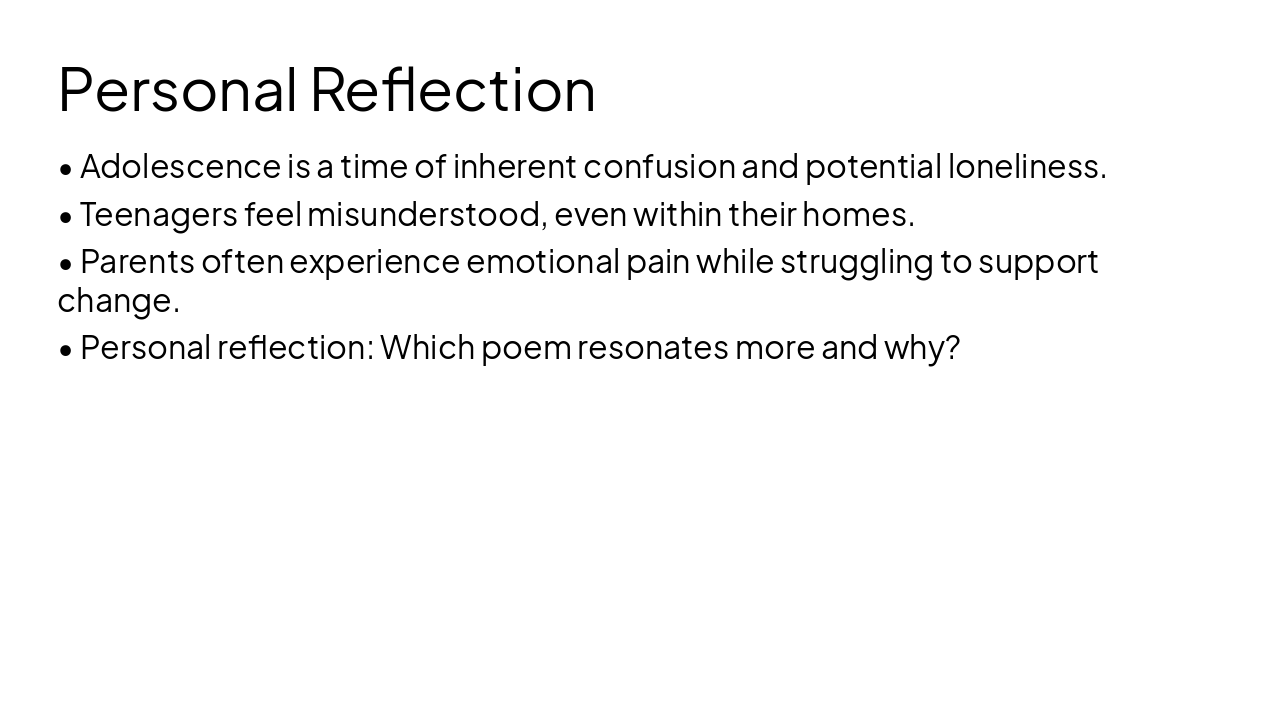 Slide 9 - Personal Reflection