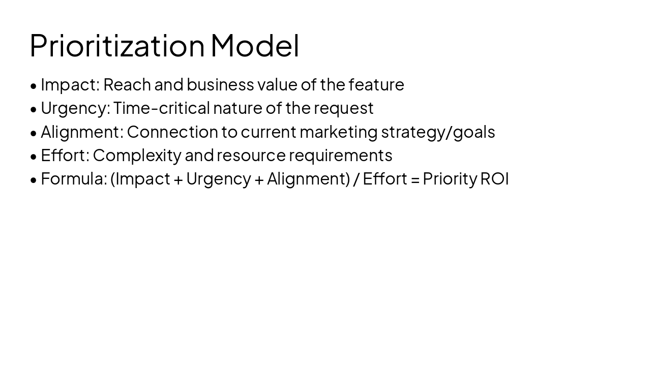 Slide 7 - Prioritization Model