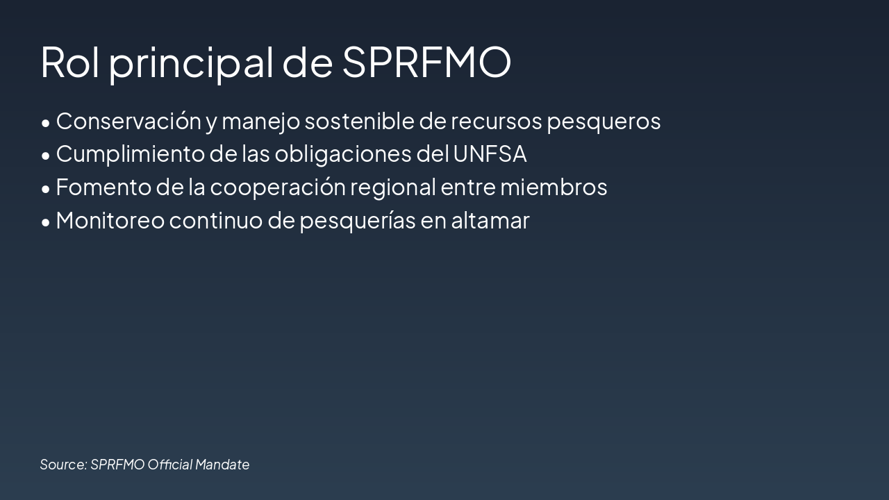 Slide 4 - Rol principal de SPRFMO