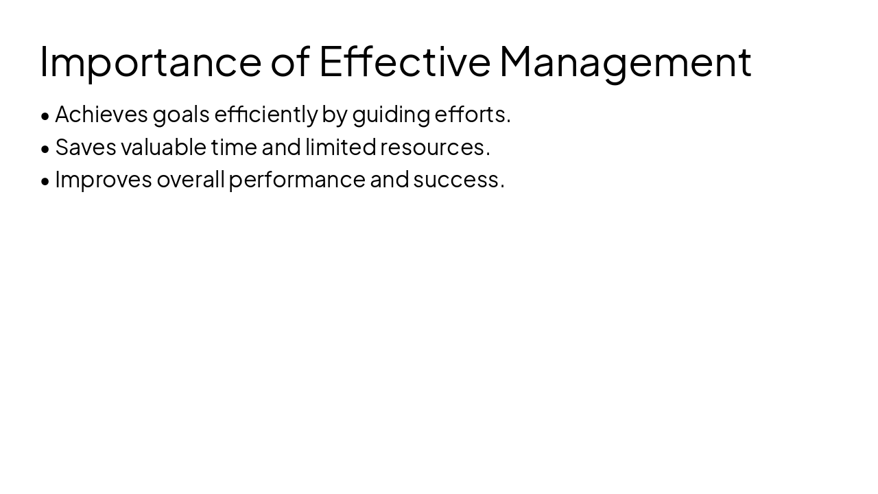 Slide 8 - Importance of Effective Management