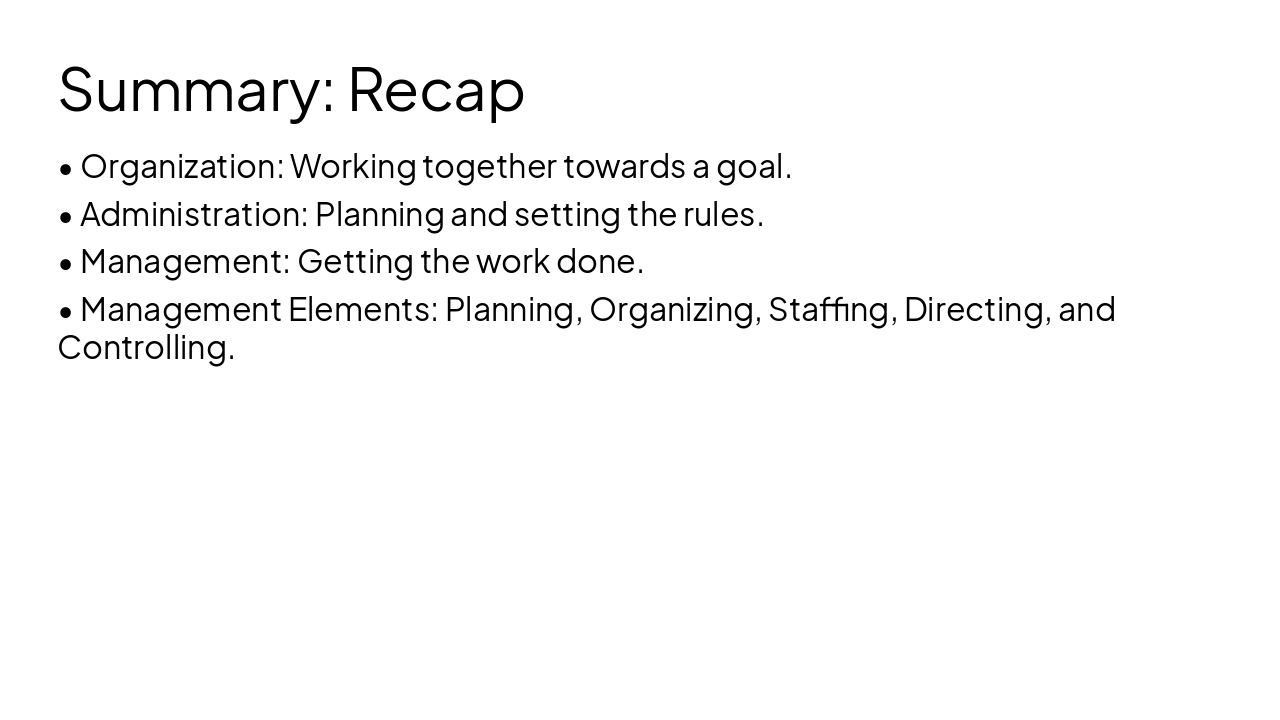 Slide 17 - Summary: Recap